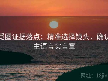 觅圈证据落点：精准选择镜头，确认主语言实言章